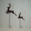 S/2 Metal Reindeers on Stake
