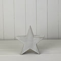 Glazed Ceramic Star Ornament with Textured Detail