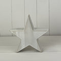 Glazed Ceramic Star Ornament with Textured Detail