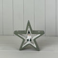 Light Green Ceramic Star with Santa Decoration