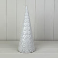 Glazed Ceramic Tree Ornament with Textured Detail