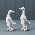 Mixed Whitewashed Wooden Ducks