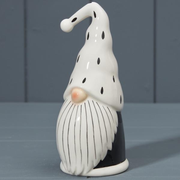 Black and White Ceramic Santa