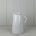 White Jug with Decorative Rim