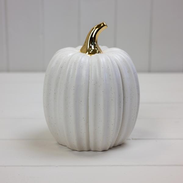 White Ceramic Pumpkin