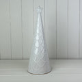 Glazed Ceramic Tree Ornament with Textured Detail