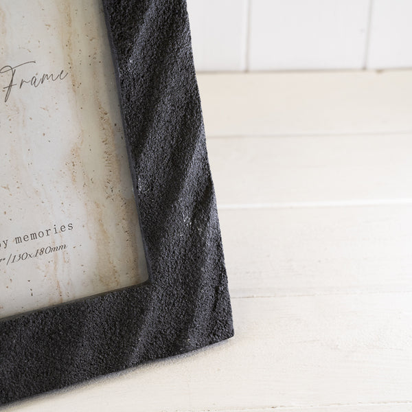 Timeless Black Sandy Textured Photo Frame. inch