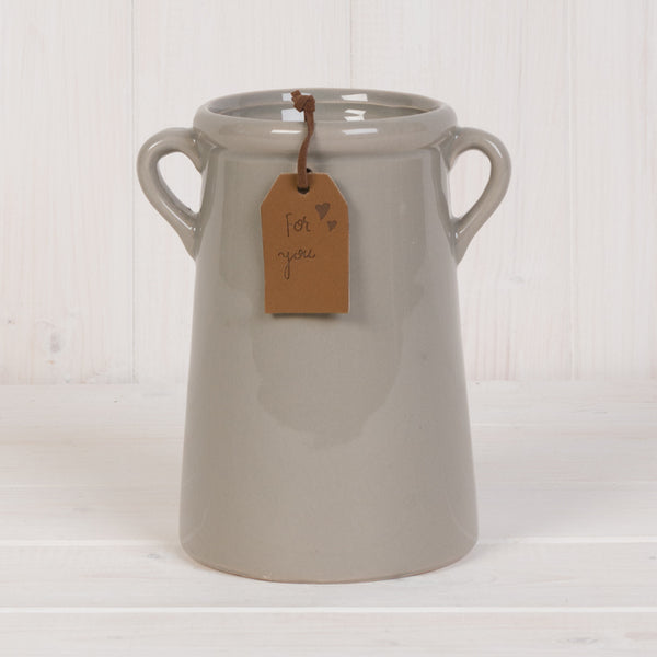 Grey "For You" Vase