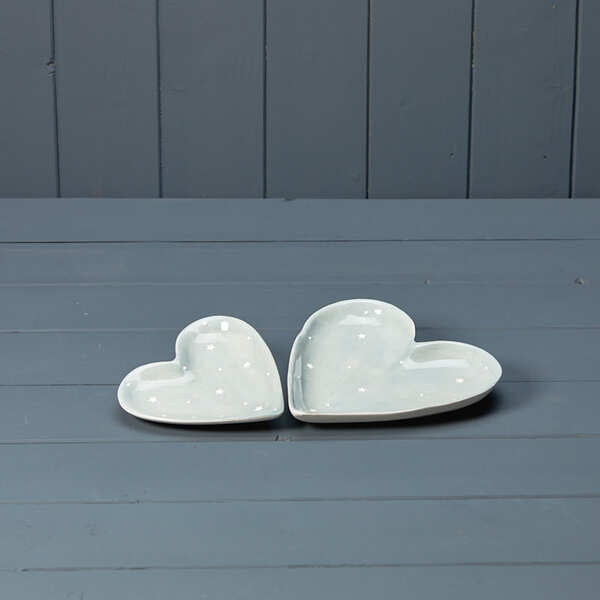 White Ceramic Heart Plate