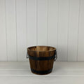 Wooden Barrel with 2 Metal Bands and handles