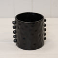 Dimpled Timeless Black Pot with Bobbins