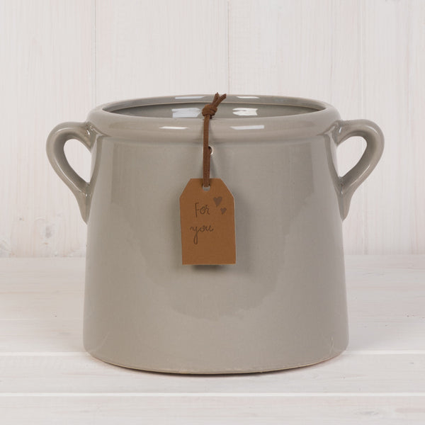 Grey "For You" Vase