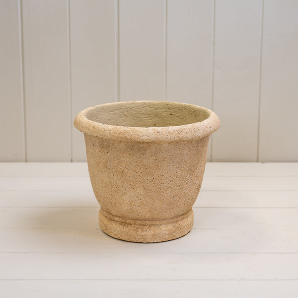 Round Clay Cement Urn Pot