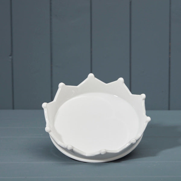 White Ceramic Crown Tray