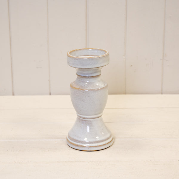 Natural Ceramic Candle Holder Small