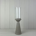 Concrete Candle Holder with Glass Shade