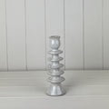 Glazed Ceramic Candle Holder with Textured Detail
