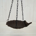 Cast Iron Hanging Round Plate Bird Feeder with Chain