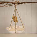 Earthy Natural Bamboo Hanging Bird Bath/Feeder