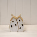 Stone Glazed Ceramic Twin House Ornament
