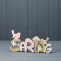Wooden 'Spring' Word Block Wording Decoration