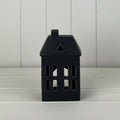 Black Ceramic House Tealight Holder