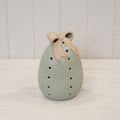 Sage Green Ceramic Egg with Bow Large with LED Timer
