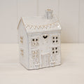 Natural Ceramic Heart House for tealights