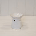 Natural Ceramic Oil Burner with Flower Design