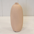 Tall Tan Texured Stone Vase