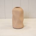 Tan Medium Textured Sculptured Vase