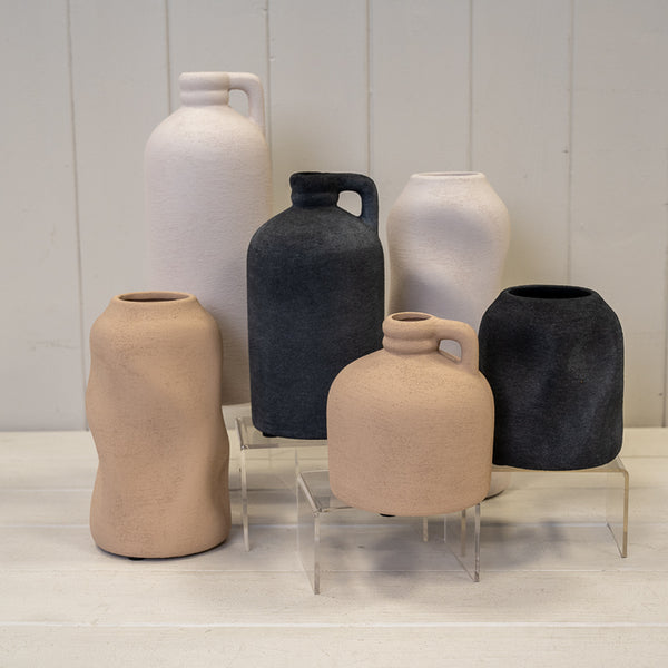White Tall Textured Jug