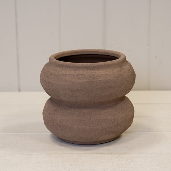 Brown textured Stone Sculptured Vase
