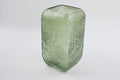 Vintage Green Dimpled Square Vase