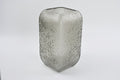 Smokey Brown Dimpled Square Vase
