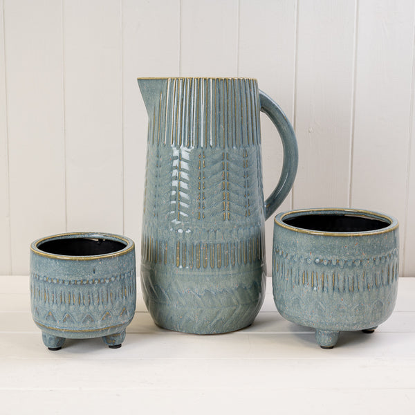 Blue Ceramic Jug