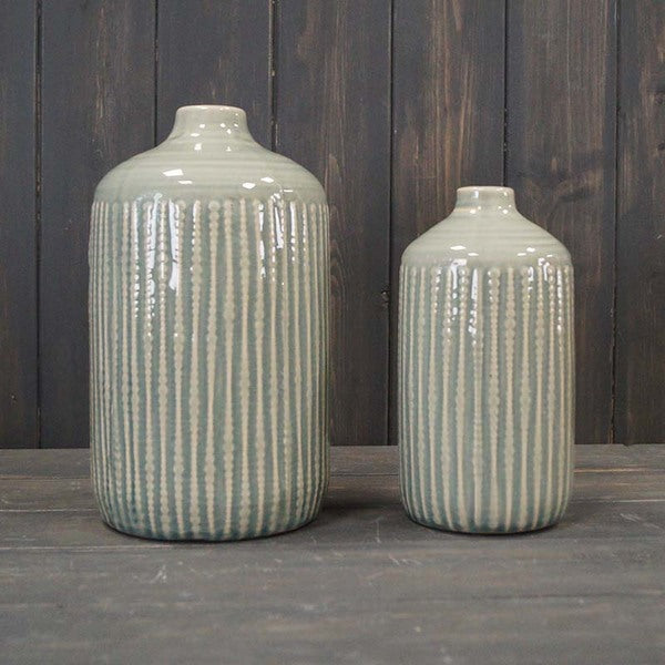 Ceramic Indented Flower Vase