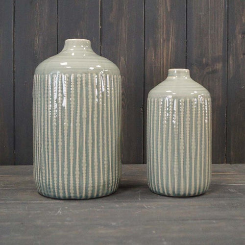 Ceramic Indented Flower Vase