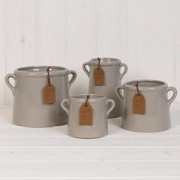 Grey "For You" Vase