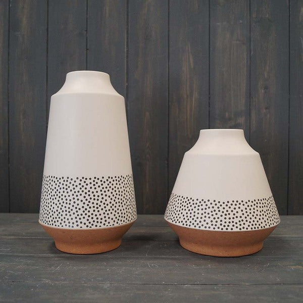 Earthy Dotty Bamboo Skandi Vase