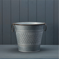 Round Zinc Honeycomb Planter