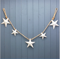 White Metal Star Garland