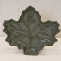 Dark Green Leaf shape plate
