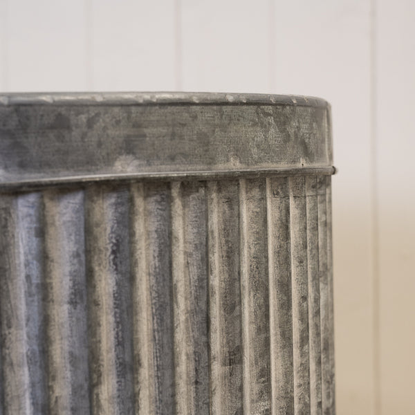 Set/3 ribbed oval pot