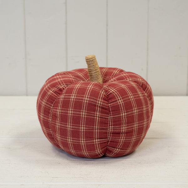 Deep Rose Checked Fabric Pumkin