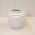 Natural Rustic Ceramic Vase with Double Line Detail Small