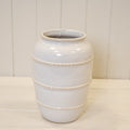 Natural Rustic Ceramic Vase with Rope Detail Small