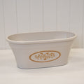 Cream Round Love Heart Tree Trough Recycled Plastic Planter 7.7LTR