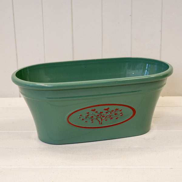 Green Round Love Heart Tree Trough Recycled Plastic Planter 7.7LTR