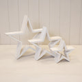 Set of Three Wooden Stars